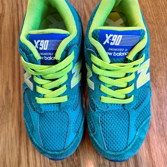 New Balance Kids Sneakers - Blue and Neon Green - Picture 2 of 5